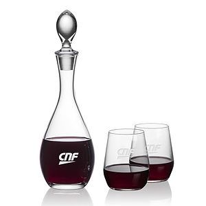 Malvern Decanter & Germain Stemless Wine