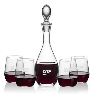 Malvern Decanter & Germain Stemless Wine