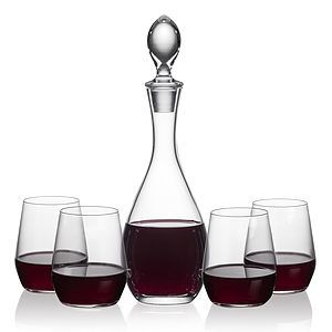 Malvern Decanter & Germain Stemless Wine