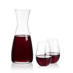 Portofino Carafe & Boston Stemless Wine