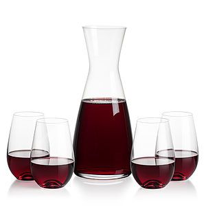 Portofino Carafe & Boston Stemless Wine