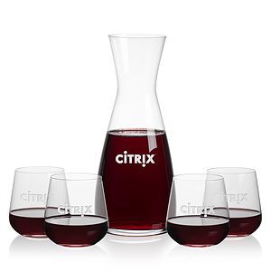 Portofino Carafe & Howden Stemless Wine