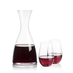 Barham Carafe & Boston Stemless Wine