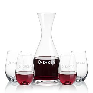 Barham Carafe & Boston Stemless Wine