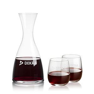 Barham Carafe & Crestview Stemless Wine