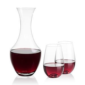 Oldham Carafe & Boston Stemless Wine