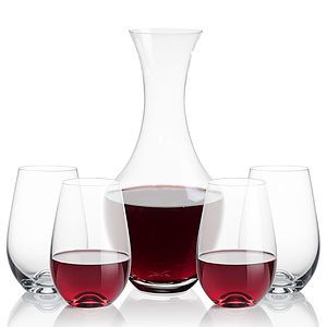 Oldham Carafe & Boston Stemless Wine