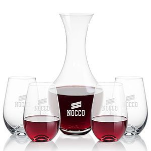 Oldham Carafe & Boston Stemless Wine