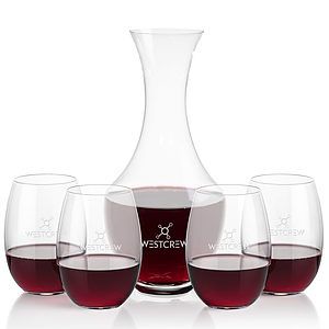 Oldham Carafe & Carlita Stemless Wine