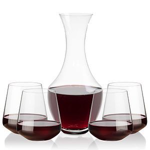 Oldham Carafe & Cannes Stemless Wine