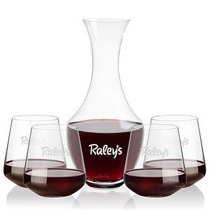 Oldham Carafe & Cannes Stemless Wine