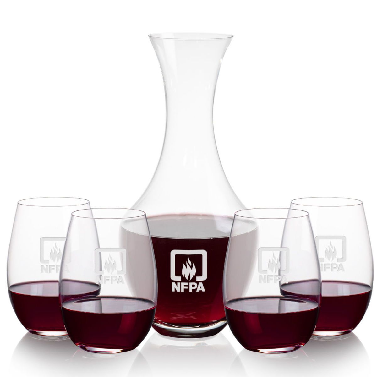Oldham Carafe & Laurent Stemless Wine