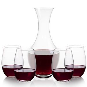 Oldham Carafe & Laurent Stemless Wine