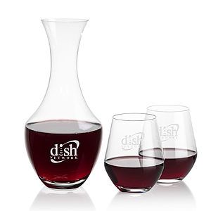 Oldham Carafe & Reina Stemless Wine