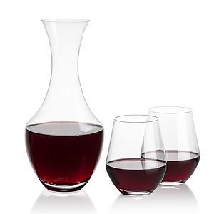 Oldham Carafe & Reina Stemless Wine