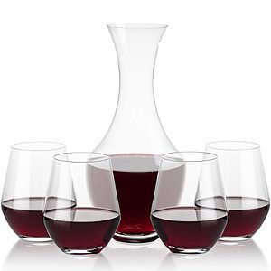 Oldham Carafe & Reina Stemless Wine