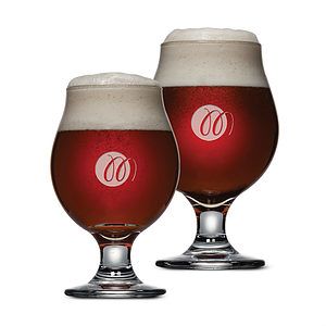 Belgian Beer Glass - Deep Etch 