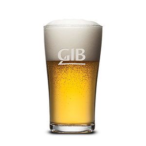 Caldecott Beer Glass - Deep Etch 