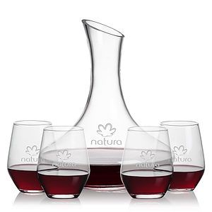 Kanata Carafe & Mandelay Stemless Wine