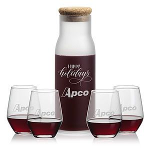 Yarmouth Carafe & Mandelay Stemless Wine