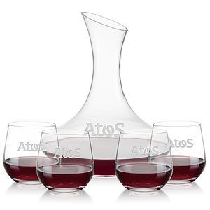 Hampton Carafe & Garland Stemless Wine