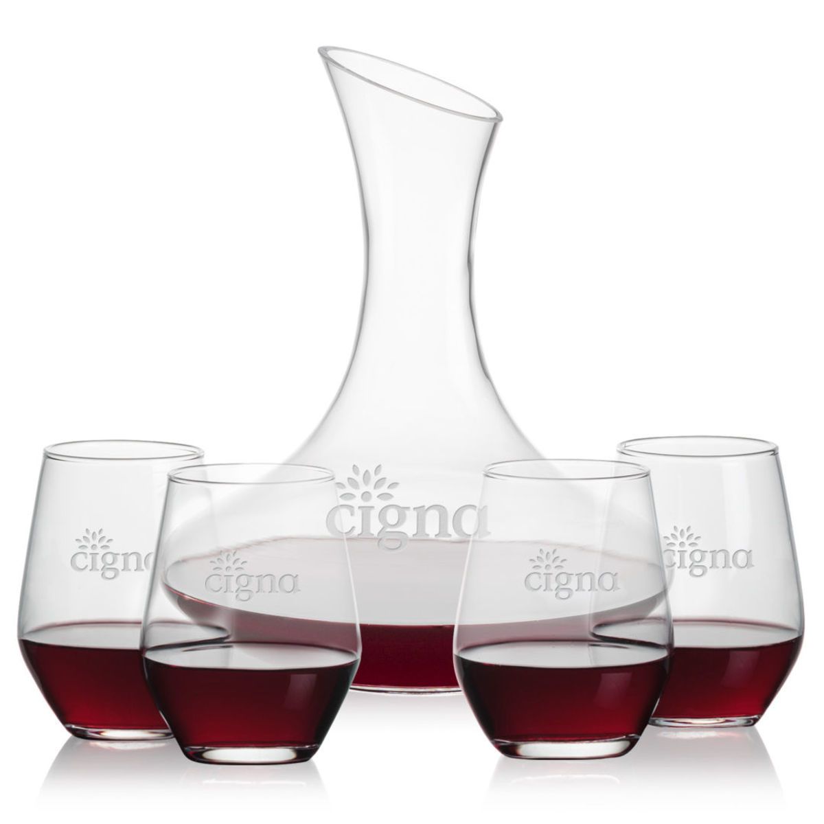 Hampton Carafe & Mandelay Stemless Wine