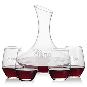 Hampton Carafe & Mandelay Stemless Wine