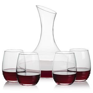 Hampton Carafe & Redmond Stemless Wine