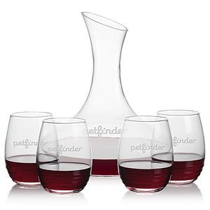 Hampton Carafe & Redmond Stemless Wine
