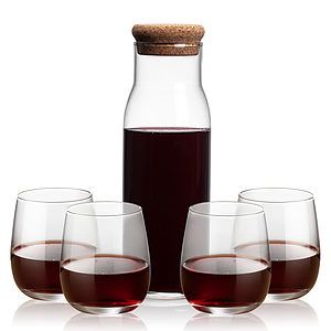 Aviston Carafe & Crestview Stemless Wine