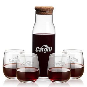 Aviston Carafe & Crestview Stemless Wine