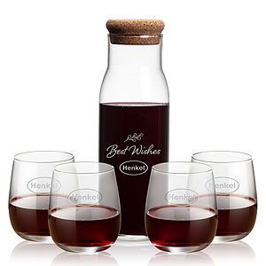 Aviston Carafe & Crestview Stemless Wine