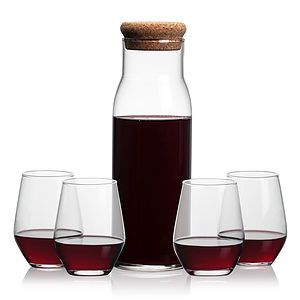 Aviston Carafe & Mandelay Stemless Wine