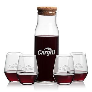 Aviston Carafe & Mandelay Stemless Wine