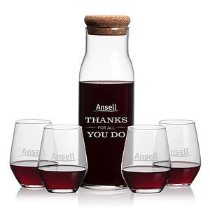 Aviston Carafe & Mandelay Stemless Wine