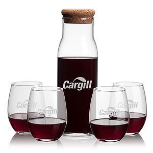 Aviston Carafe & Stanford Stemless Wine