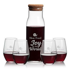 Aviston Carafe & Vale Stemless Wine