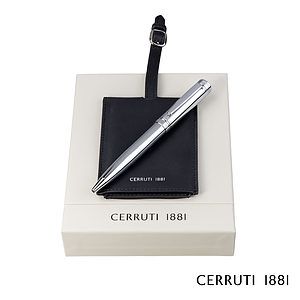 Cerruti 1881® Zoom Luggage Tag & Ballpoint Pen Gift Set