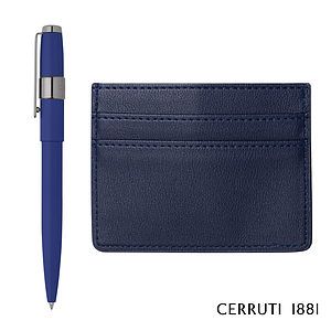 Cerruti 1881® Brick Card Holder & Block Pen Gift Set