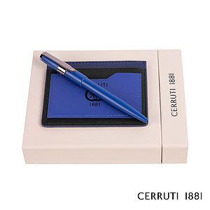 Cerruti 1881® Brick Card Holder & Block Pen Gift Set