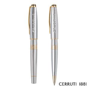Cerruti 1881® Bicolore Ballpoint Pen & Rollerball Pen Gift Set