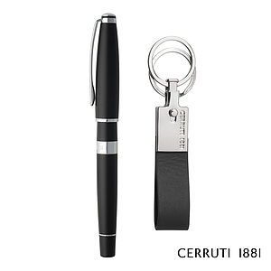 Cerruti 1881® Bicolore Rollerball Pen & Zoon Key Ring Gift Set