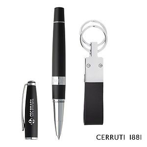 Cerruti 1881® Bicolore Rollerball Pen & Zoon Key Ring Gift Set