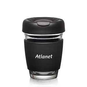 Retiro Borosilicate Glass Tumbler w/Silicone Lid - 8oz