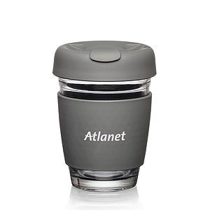 Retiro Borosilicate Glass Tumbler w/Silicone Lid - 8oz