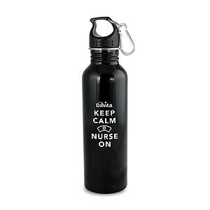 Wide Mouth Flair Bottle with Carabiner - 25oz