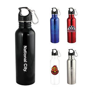 Wide Mouth Flair Bottle with Carabiner - 25oz