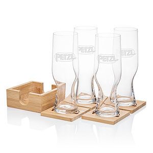 Bamboo Coaster Gift Set - Leipzig