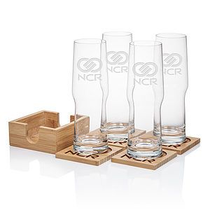  Bamboo Coaster Gift Set - Stuttgart