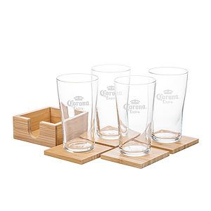 Fairfax Bamboo Coasters Set - Set of 4